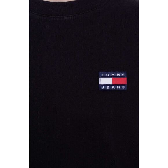 Tommy Jeans Oversized Short Sleeve Tee Shirt Dress Women Size Medium Black Badge - Picture 3 of 6